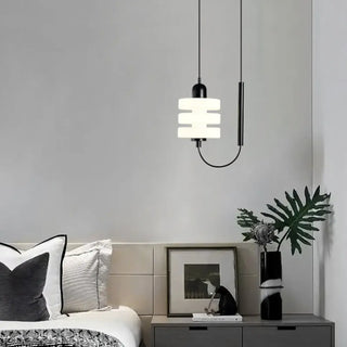 MAINAH Minimalist White Glass Ceiling Light – view 4
