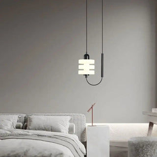 MAINAH Minimalist White Glass Ceiling Light – view 1