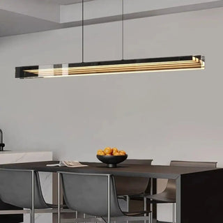 DESAL Modern Elongated Gilded Finish Ceiling Light – view 1