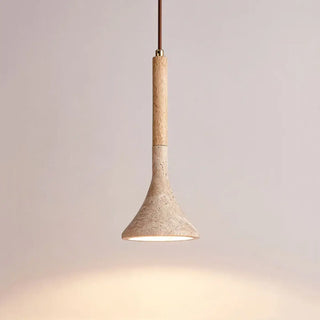 MOUSA Modern Wood and Stone Pendant Ceiling Light – view 4