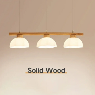 Modern wood glass pendant lamp, designer ceiling hanging light