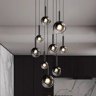 Modern bubble light pendant, floating sphere ceiling hanging fixture