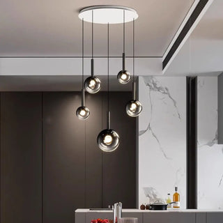 Bubble pendant light, modern floating sphere design ceiling fixture
