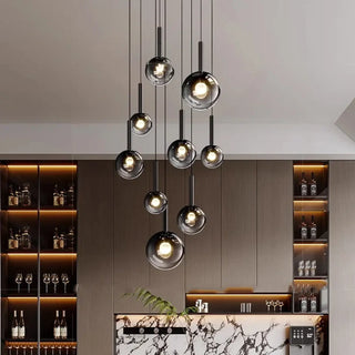 Floating sphere bubble pendant lamp, modern ceiling hanging light