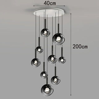 Designer floating sphere pendant, bubble modern ceiling hanging fixture