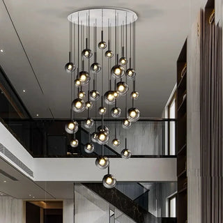 Contemporary bubble pendant, floating sphere modern ceiling fixture