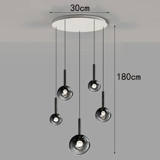 Modern floating bubble pendant lamp, sphere design ceiling hanging light