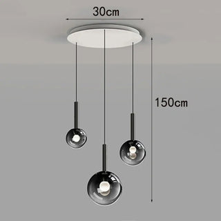 Bubble sphere pendant ceiling light, modern floating hanging fixture