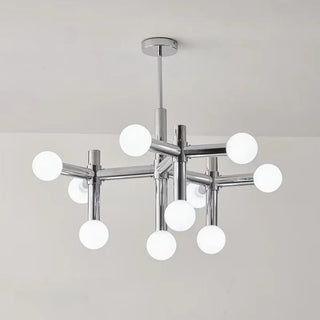 KEINY Modern Chrome Opal Globe Ceiling Light – view 1