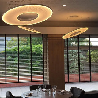 Modern off-white pendant, LED contemporary ceiling hanging fixture