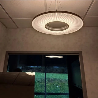 Contemporary ceiling pendant, off-white LED modern hanging lamp