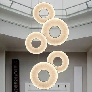 Off-white LED pendant light, contemporary design ceiling fixture