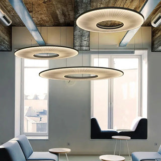 Designer off-white LED pendant, contemporary modern ceiling hanging lamp