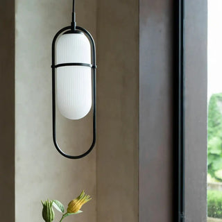 MOTAL Modern Gilded Metal White Glass Ceiling Light – view 1