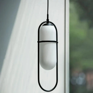 MOTAL Modern Gilded Metal White Glass Ceiling Light – view 3