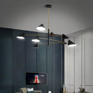 DIPOLISI Modern Black and Golden Metal Ceiling Light – view 2