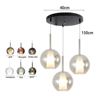 NODERME Modern Glass and Metal Design Ceiling Light – view 5