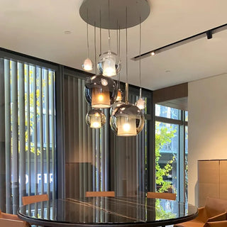 NODERME Modern Glass and Metal Design Ceiling Light – view 2