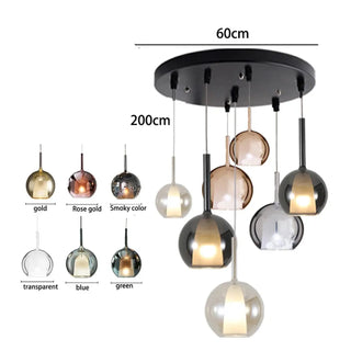 NODERME Modern Glass and Metal Design Ceiling Light – view 6