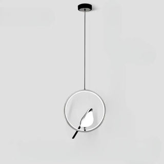 FODY Sculptural Bird and Luminous Halo Ceiling Light – view 8