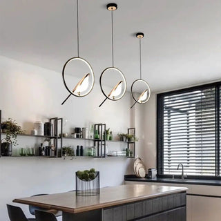 FODY Sculptural Bird and Luminous Halo Ceiling Light – view 2
