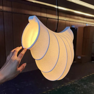 Elegant pendant light, modern undulating design ceiling hanging fixture