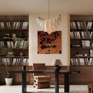 Undulating elegant pendant ceiling light, modern designer hanging fixture