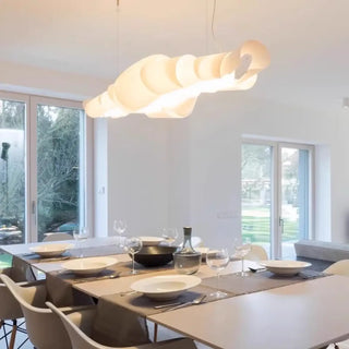 Modern white organic pendant lamp, soft diffused light for living room