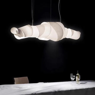 Organic white pendant ceiling light, soft diffused contemporary fixture