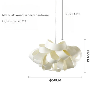BIRALINE Organic Wood Ribbon Design Ceiling Light – view 7