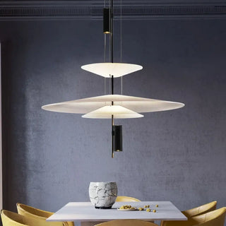 White pendant light, modern stylish living room ceiling hanging fixture