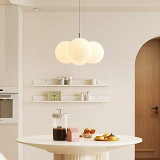 LONBA White and Metal Design Ceiling Light – view 4