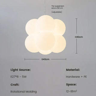 LONBA White and Metal Design Ceiling Light – view 7