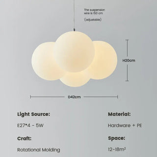 LONBA White and Metal Design Ceiling Light – view 8