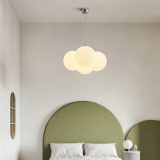 LONBA White and Metal Design Ceiling Light – view 1