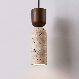 RECERET Natural Stone Wood Design Ceiling Light – view 5