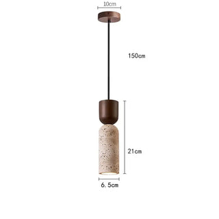 RECERET Natural Stone Wood Design Ceiling Light – view 7