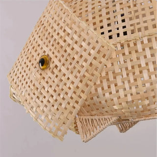 CARPE Natural Wicker Fish Design Ceiling Light – view 5