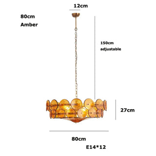 LORENZE Retro Glass Disc Design Ceiling Light – view 12