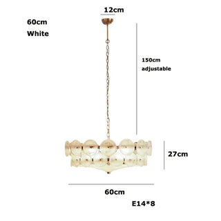 LORENZE Retro Glass Disc Design Ceiling Light – view 8