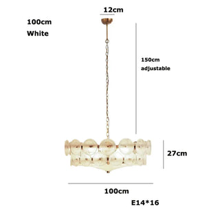 LORENZE Retro Glass Disc Design Ceiling Light – view 10