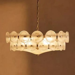 LORENZE Retro Glass Disc Design Ceiling Light – view 3