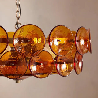 LORENZE Retro Glass Disc Design Ceiling Light – view 6