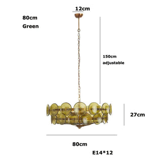 LORENZE Retro Glass Disc Design Ceiling Light – view 14