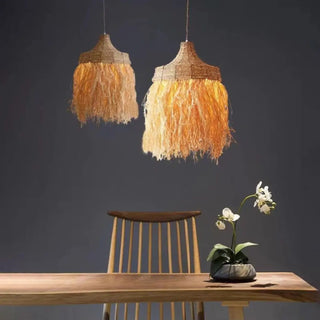 CRINYS Natural Hand-Woven Rattan Design Ceiling Light – view 3