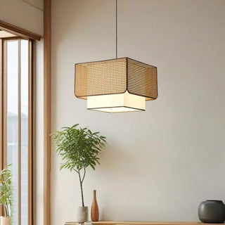 RATIANA Natural Rattan Braid Ceiling Light – view 1