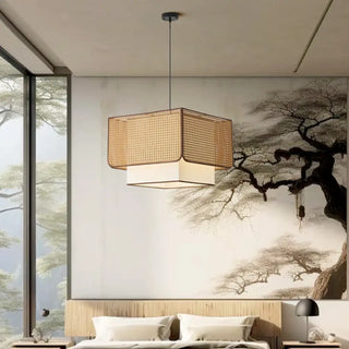 RATIANA Natural Rattan Braid Ceiling Light – view 2