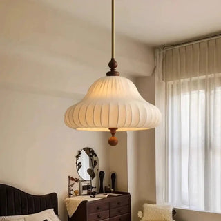 RATECOPO Natural Fabric Wood Design Ceiling Light – view 2