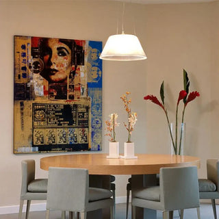 Contemporary transparent pendant light, elegant ceiling hanging fixture
