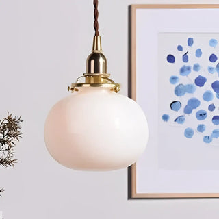 ENBOU Glass and Gilded Base Design Ceiling Light – view 1